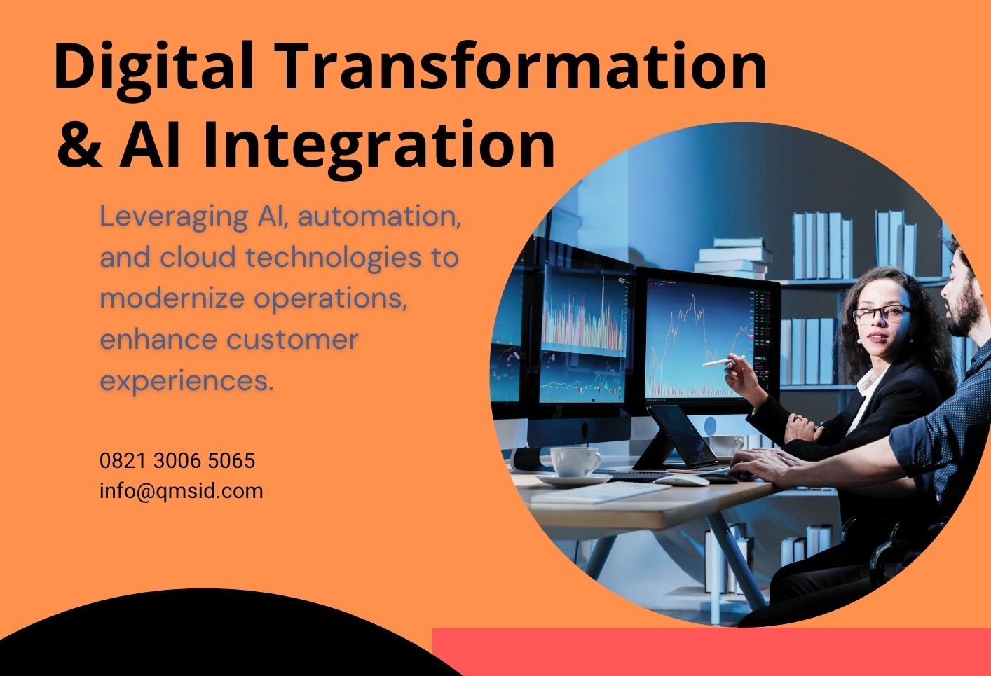 Blue And Yellow Digital Marketing Agency Flyer - 1