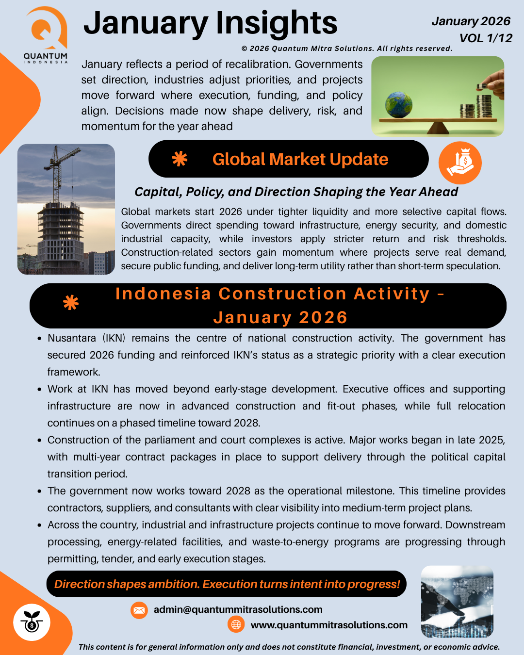 Blue Modern Economic Newsletter